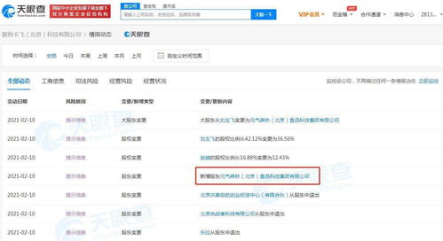 元氣森林戰略入股Never Coffee關聯公司，成為最大股東，深化產業鏈布局